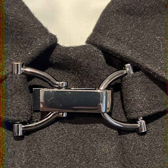 Tower‎ By London Fog Black Wool Blend Button Up Car Coat Size L - Picture 4 of 15